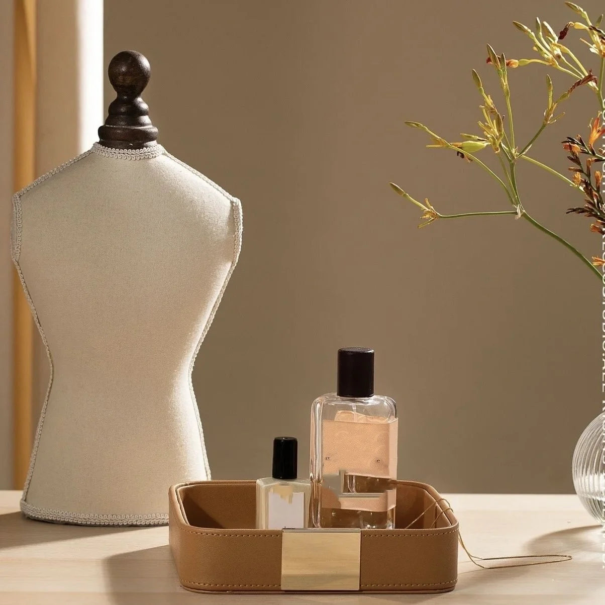 Présentoir Collier Bois Massif Vintage Vitrine