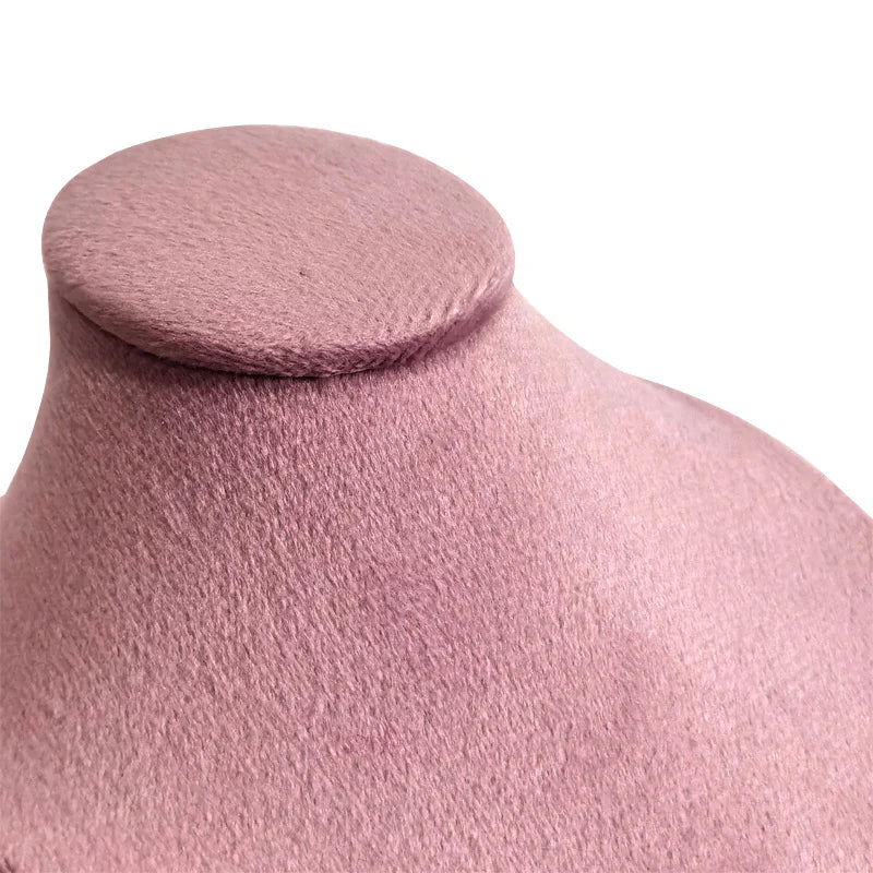 Présentoir Collier Buste Velours Plat Compact