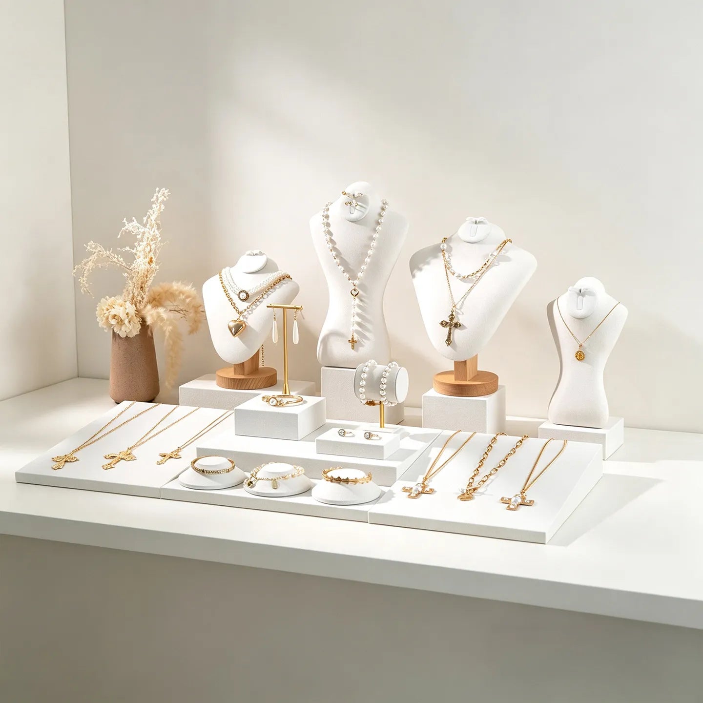 Présentoir Bijoux Bois Noyer Lin Comptoir
