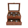 Boîte Montres Bois Teck 20 Places Double