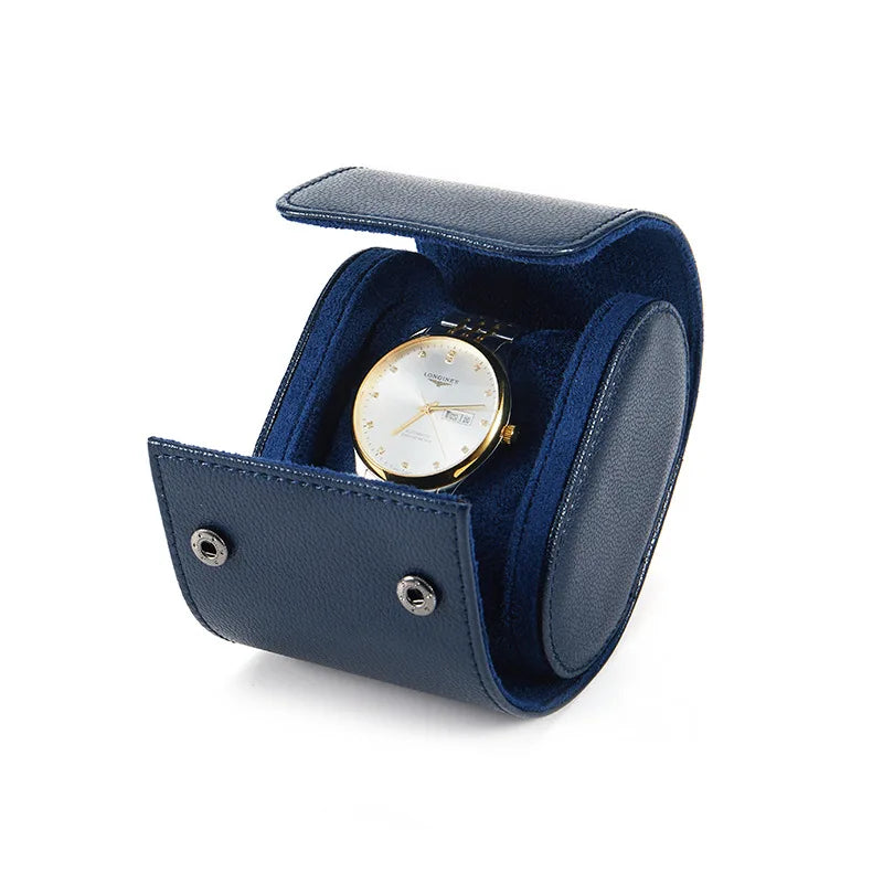 Étui Montre Cuir Compact Bicolore