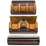 Étui Montre Cuir Triple Marron Ocre Skaï