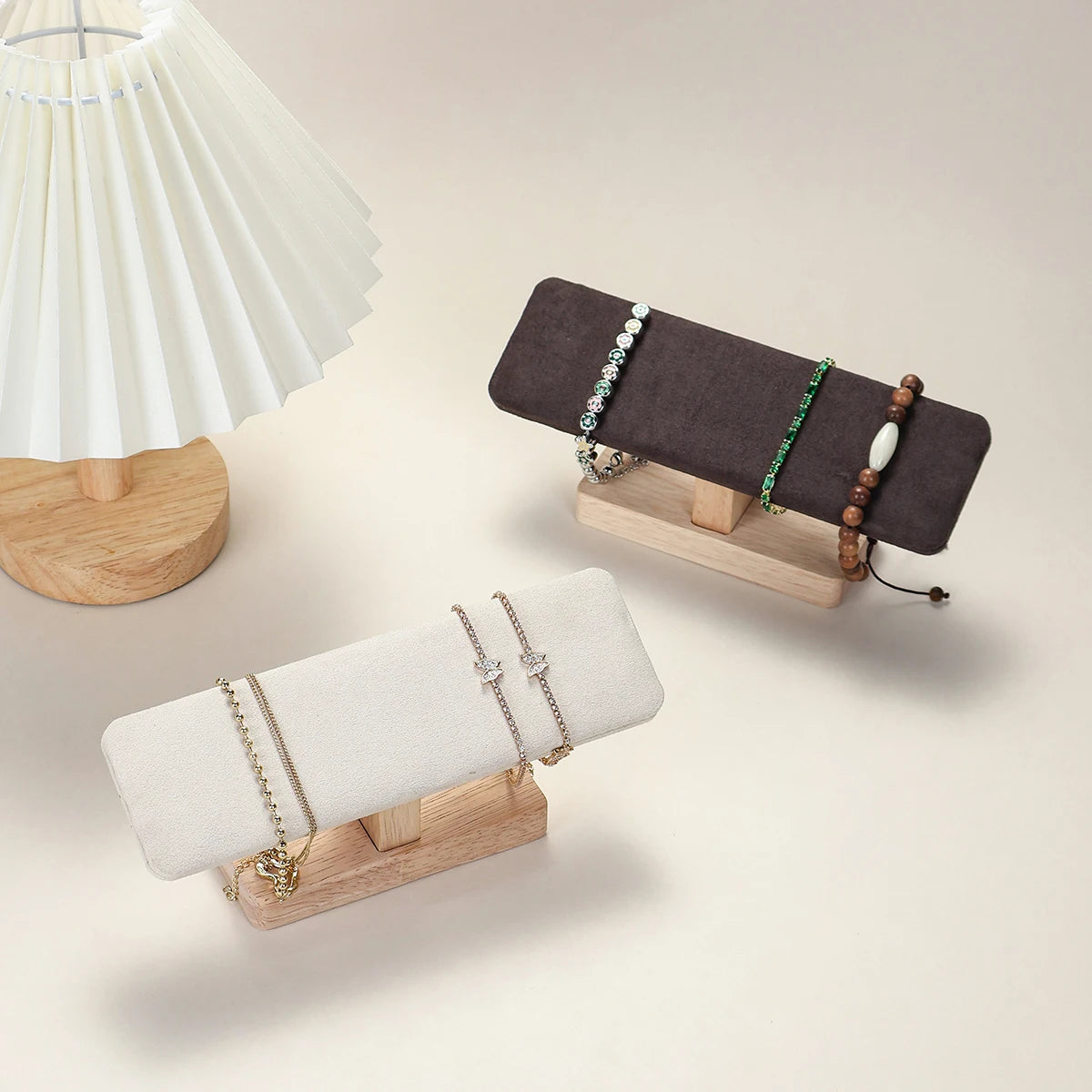 Presentoir Montre Bois Velours Base Organisateur