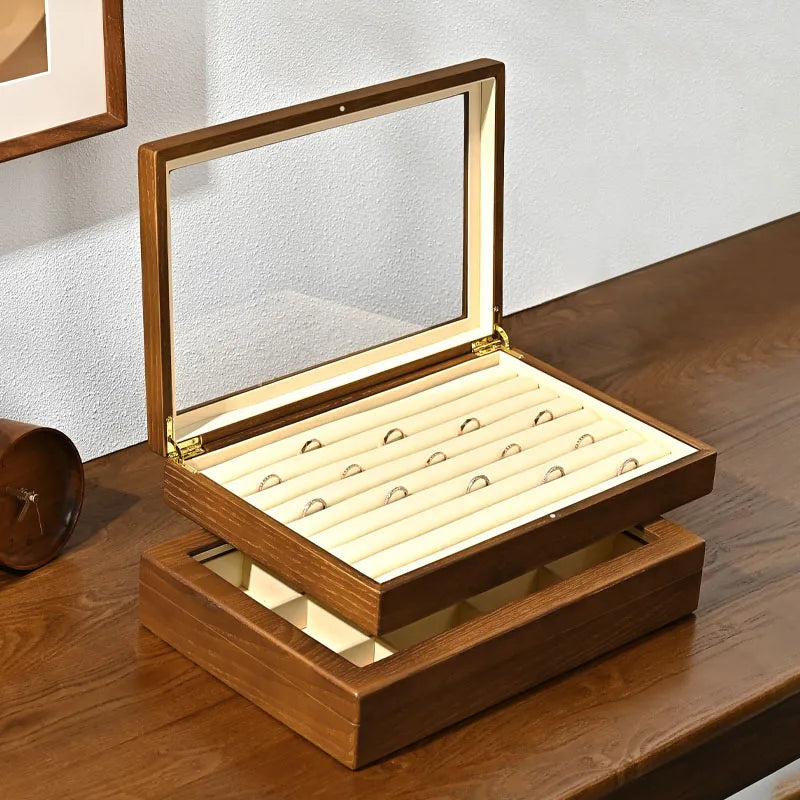 Boîte Bijoux Bois Multi-Configurations Vitrine