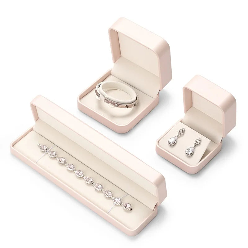 Boite Bijoux Cuir Mariage Bague Collier Multi Couleurs