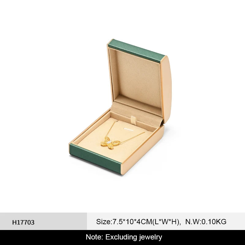 Boite Bijoux Cuir Bague Collier Mariage Premium