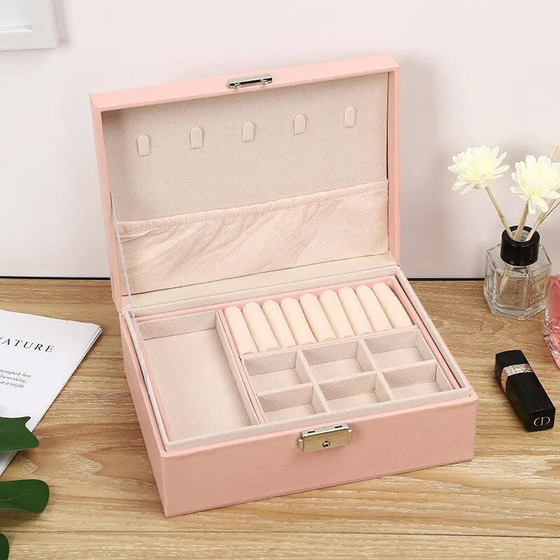 Boite a Bijoux Femme Velours Cuir Coffret Luxe
