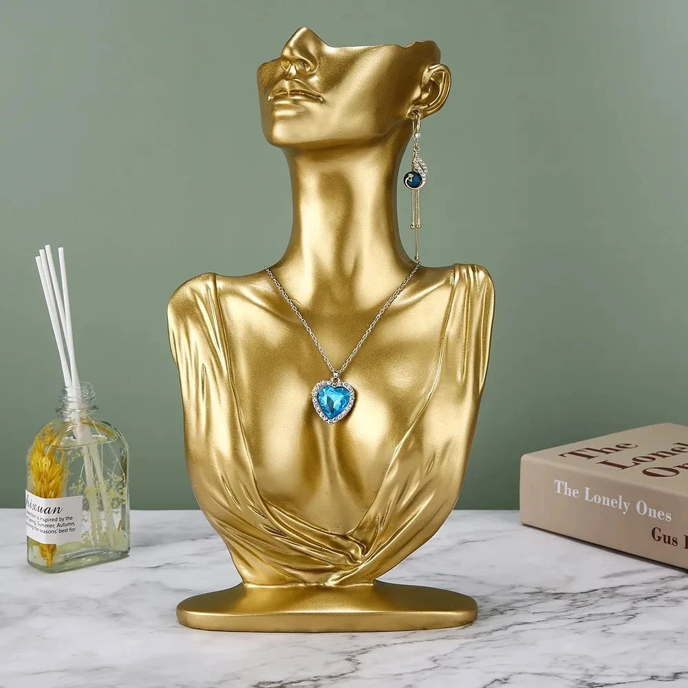 Buste Collier Femme Métal Vitrine Bijoux
