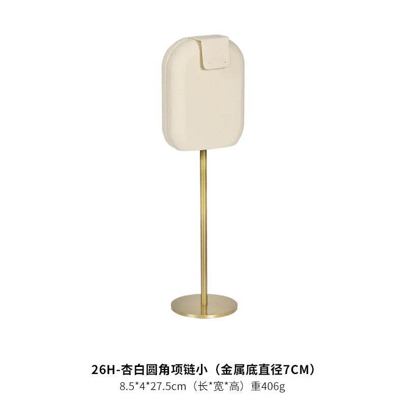 Présentoir Bijoux Daim Beige Multifonction