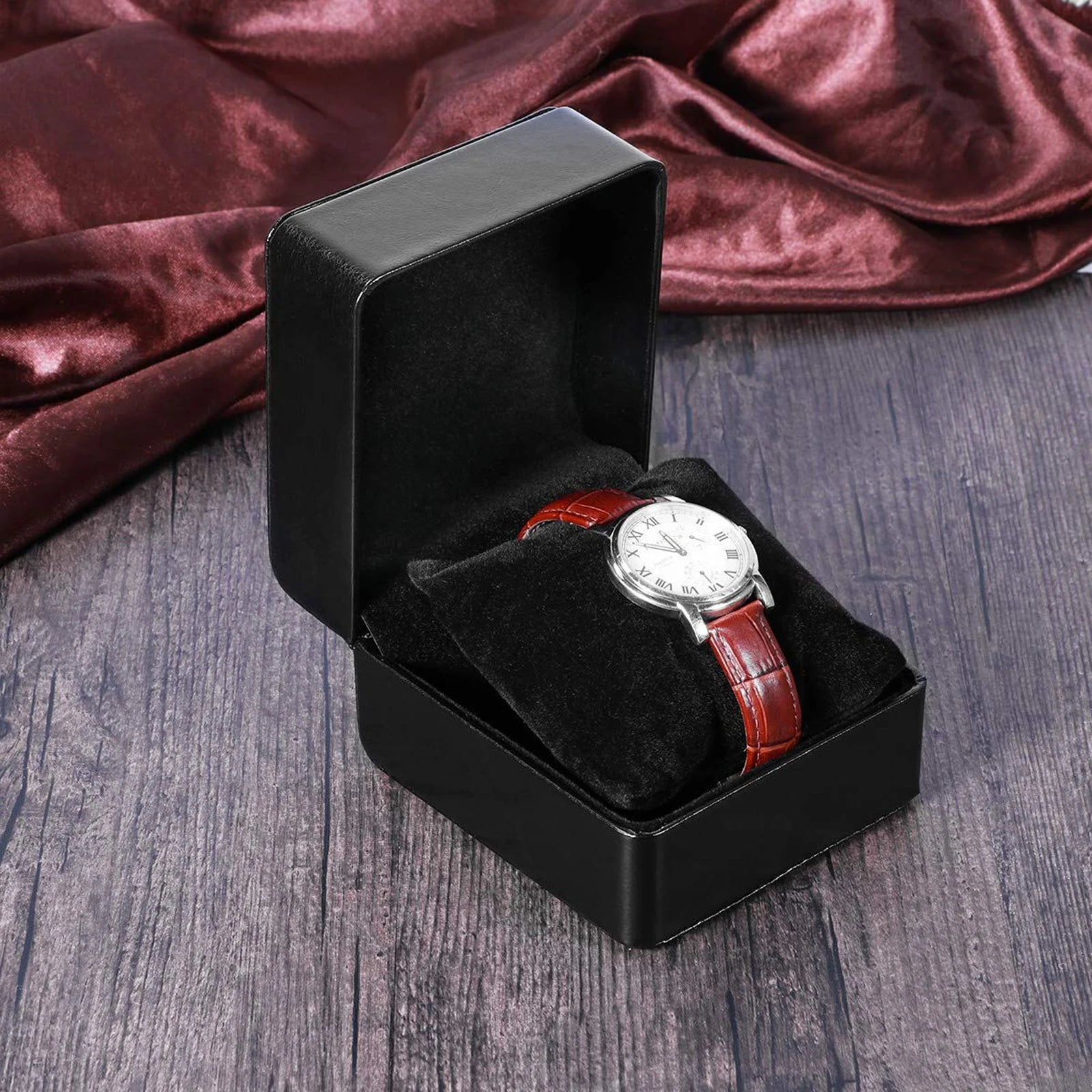 Boite Montre Cuir Coffret Cadeau Coussin