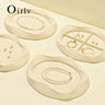 Plateau Bijoux Microfibre Beige Pétale