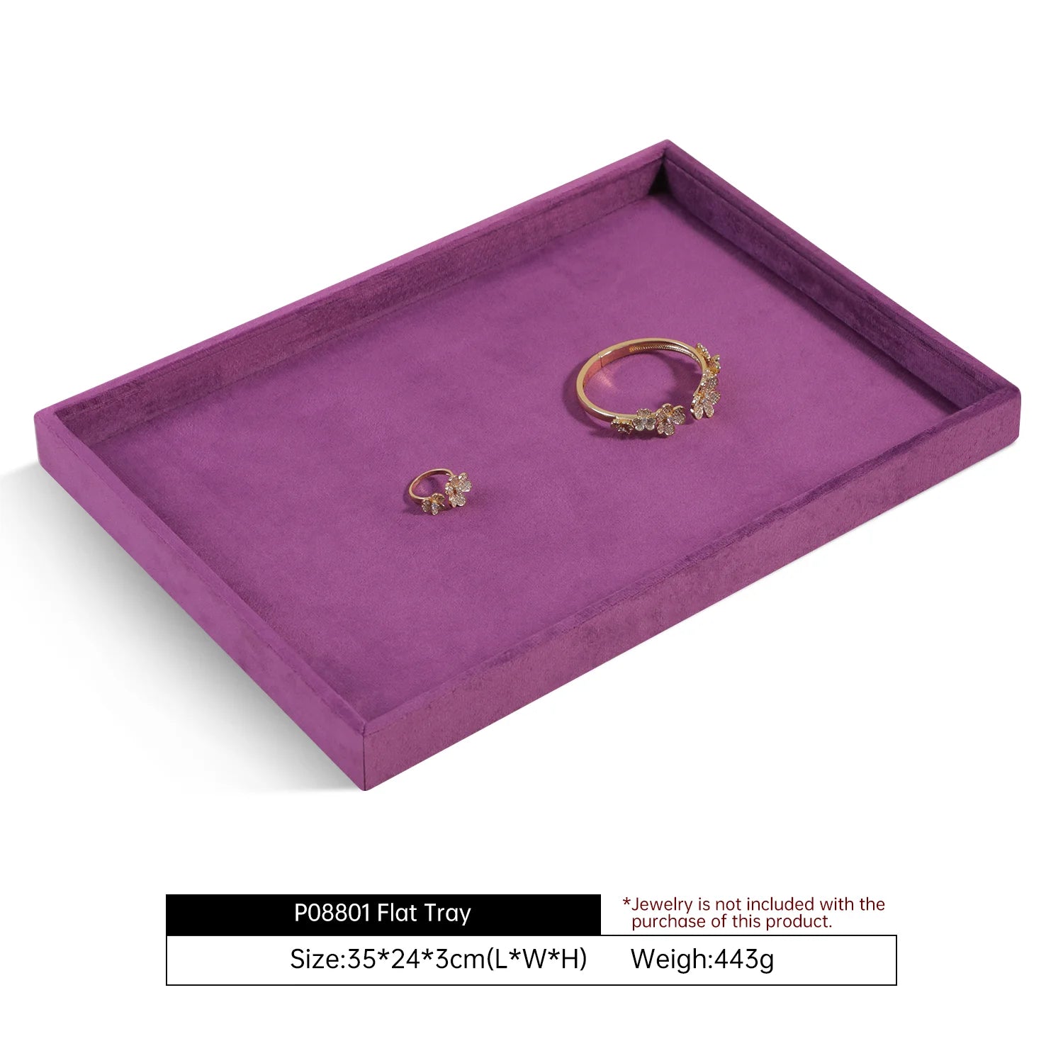 Plateau Bijoux Velours Multifonction Couleurs Vives