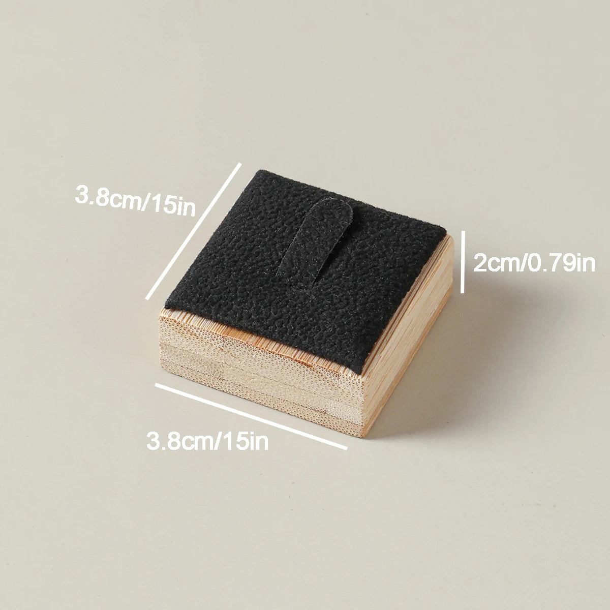 Porte Bague Velours Bois Mariage Voyage