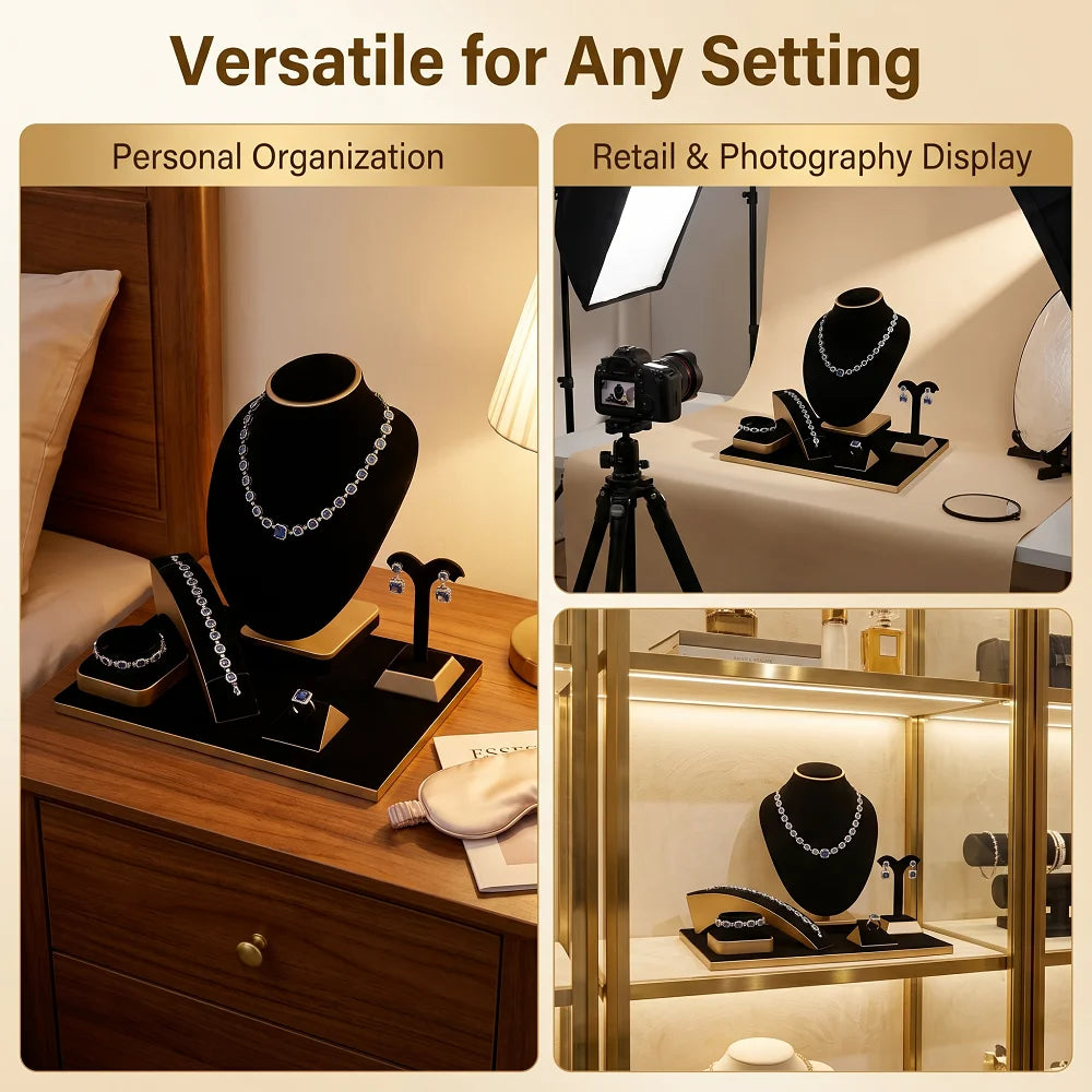 Présentoir Bague Velours Mannequin Collier Bracelet