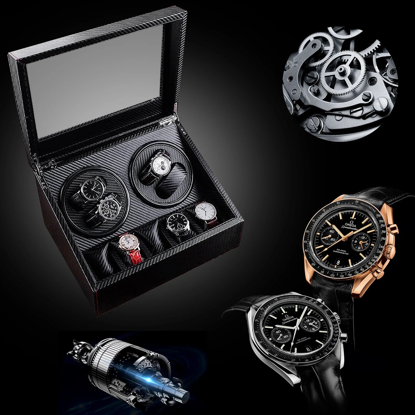 Coffre Fort Montre Cuir Remontoir 4+6 Luxe
