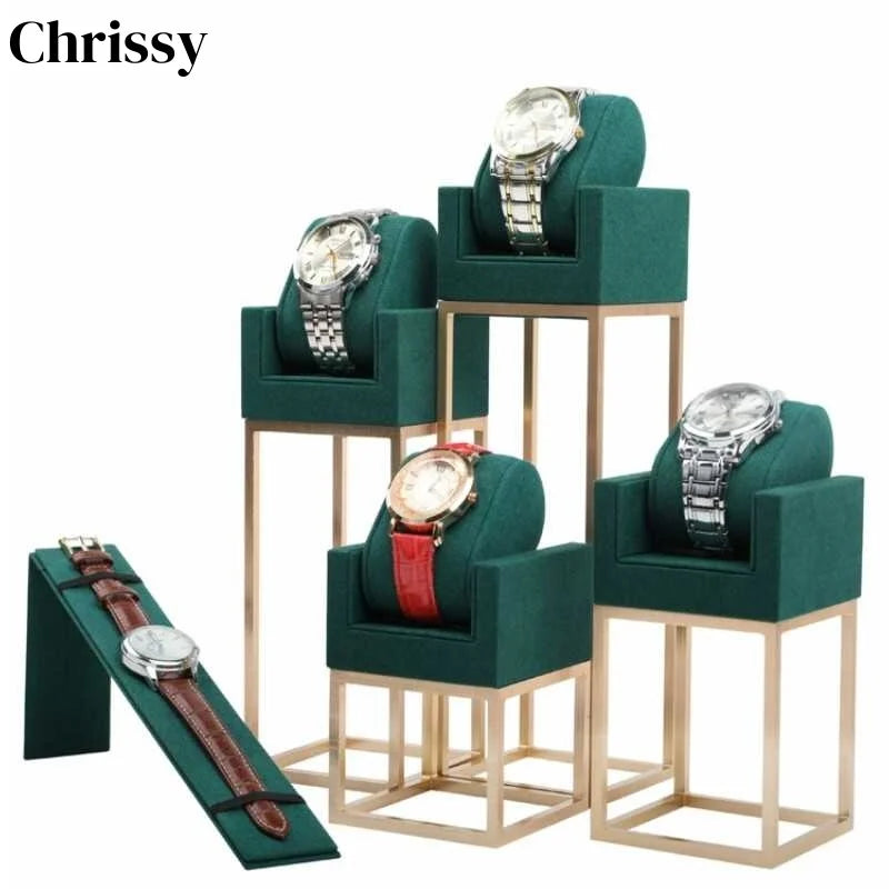 Présentoir Métal Microfibre Montre Fenêtre Créatif Bijoux