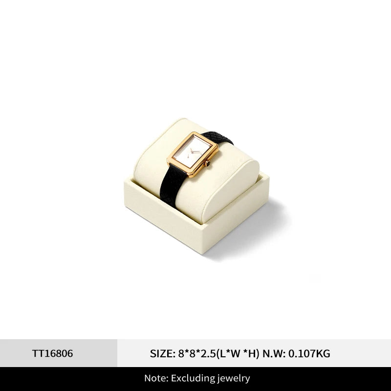 Présentoir Bijoux Velours Beige Comptoir Vitrine