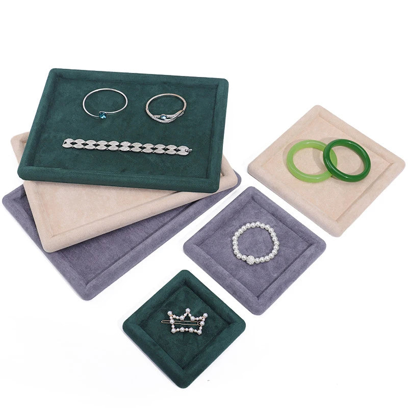 Plateau Bijoux Velours Multi-Tailles Vitrine