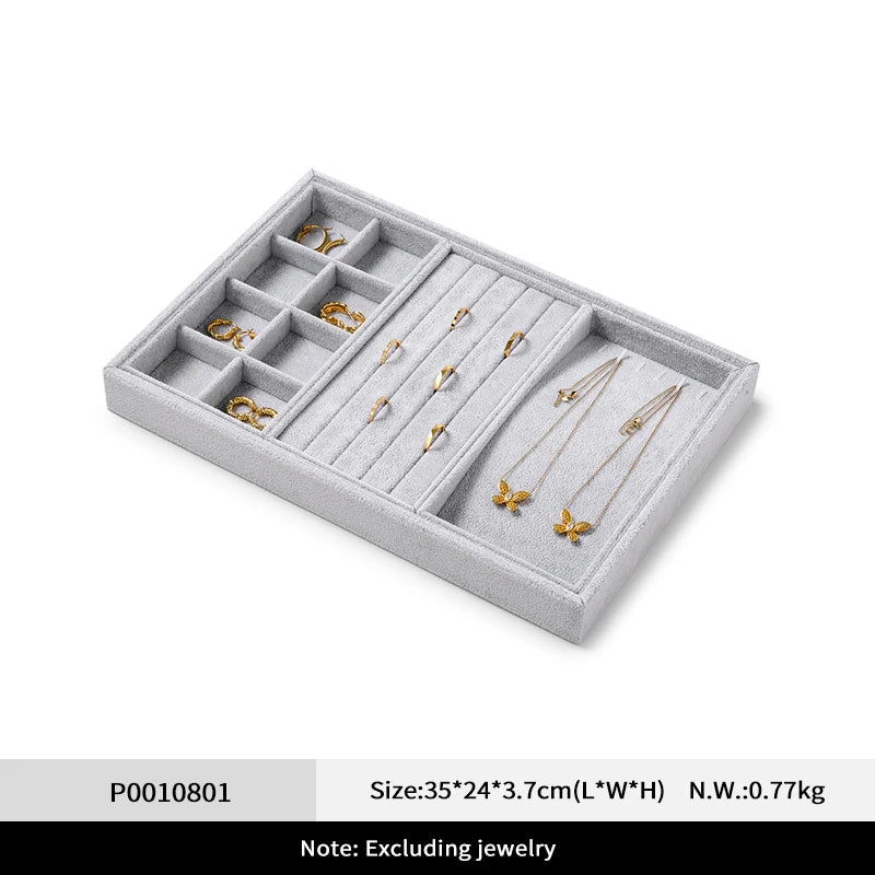 Plateau Bijoux Velours Empilable Doux Tendance