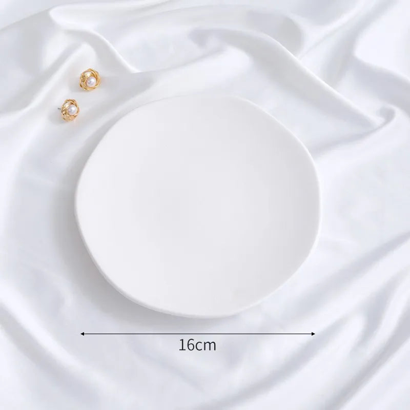 Plateau Pierre Gypse Blanc Bague Boucle Oreille Bijoux