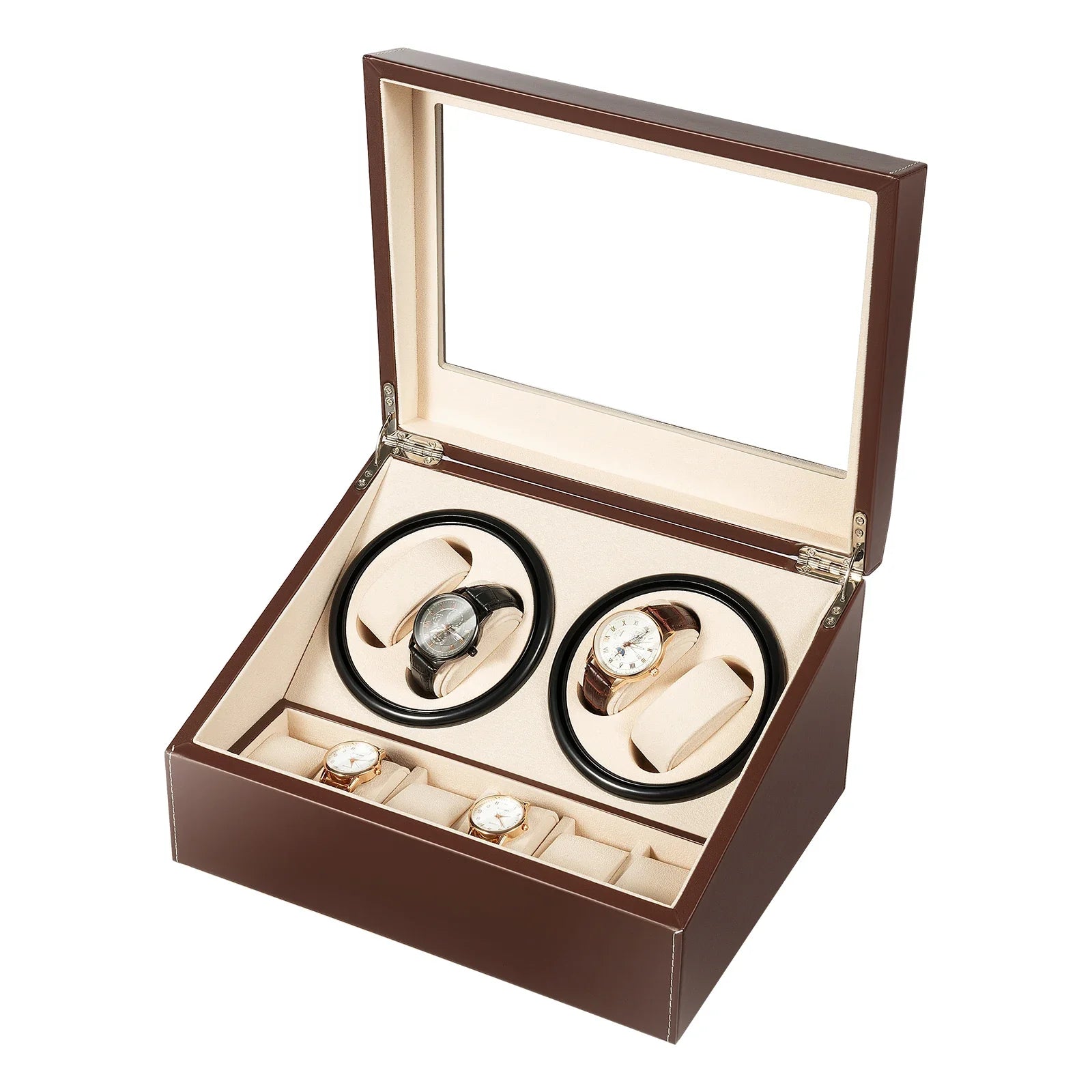 Remontoir Montre Bois 10 Places Vitrine