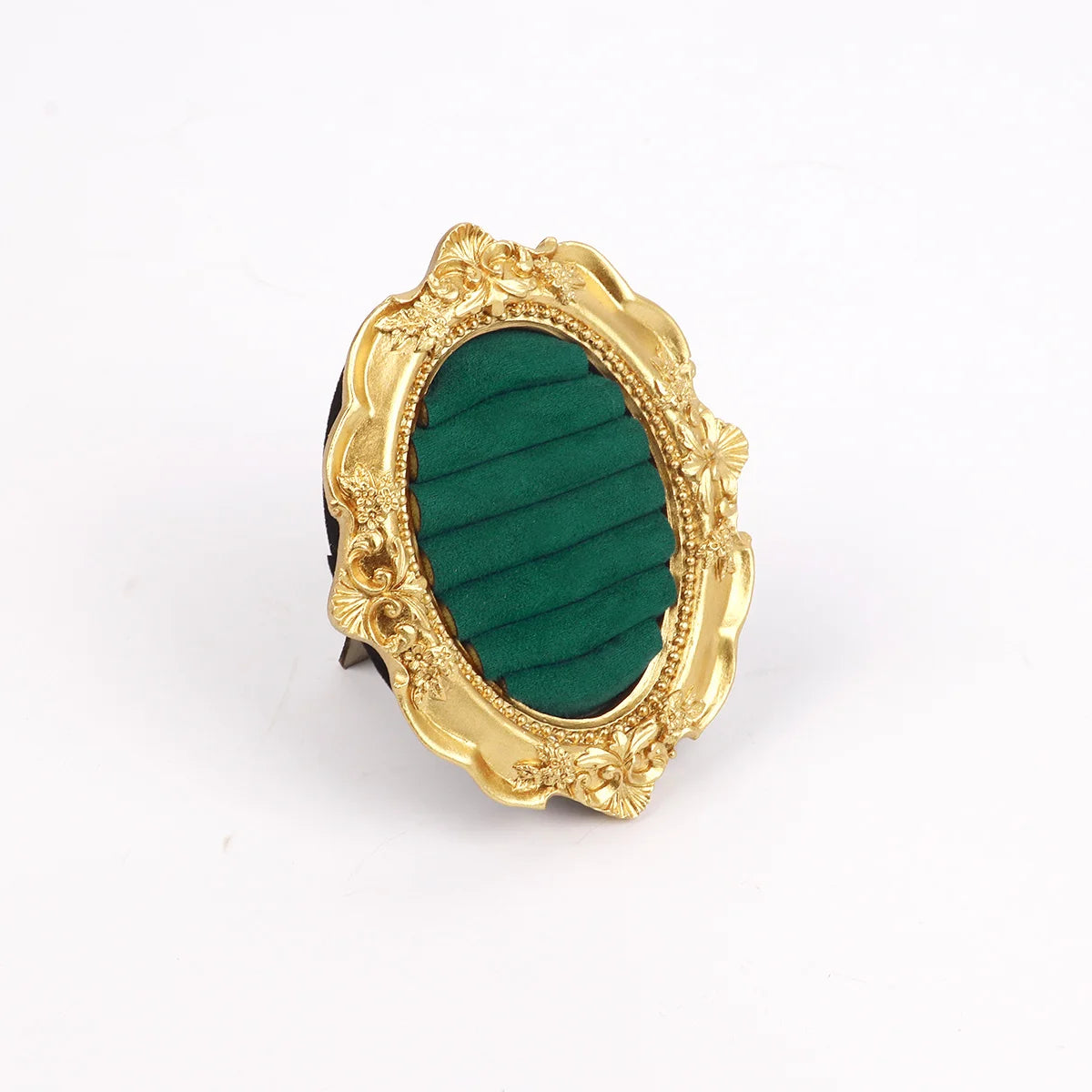 Plateau Bague Velours Vintage Boucles