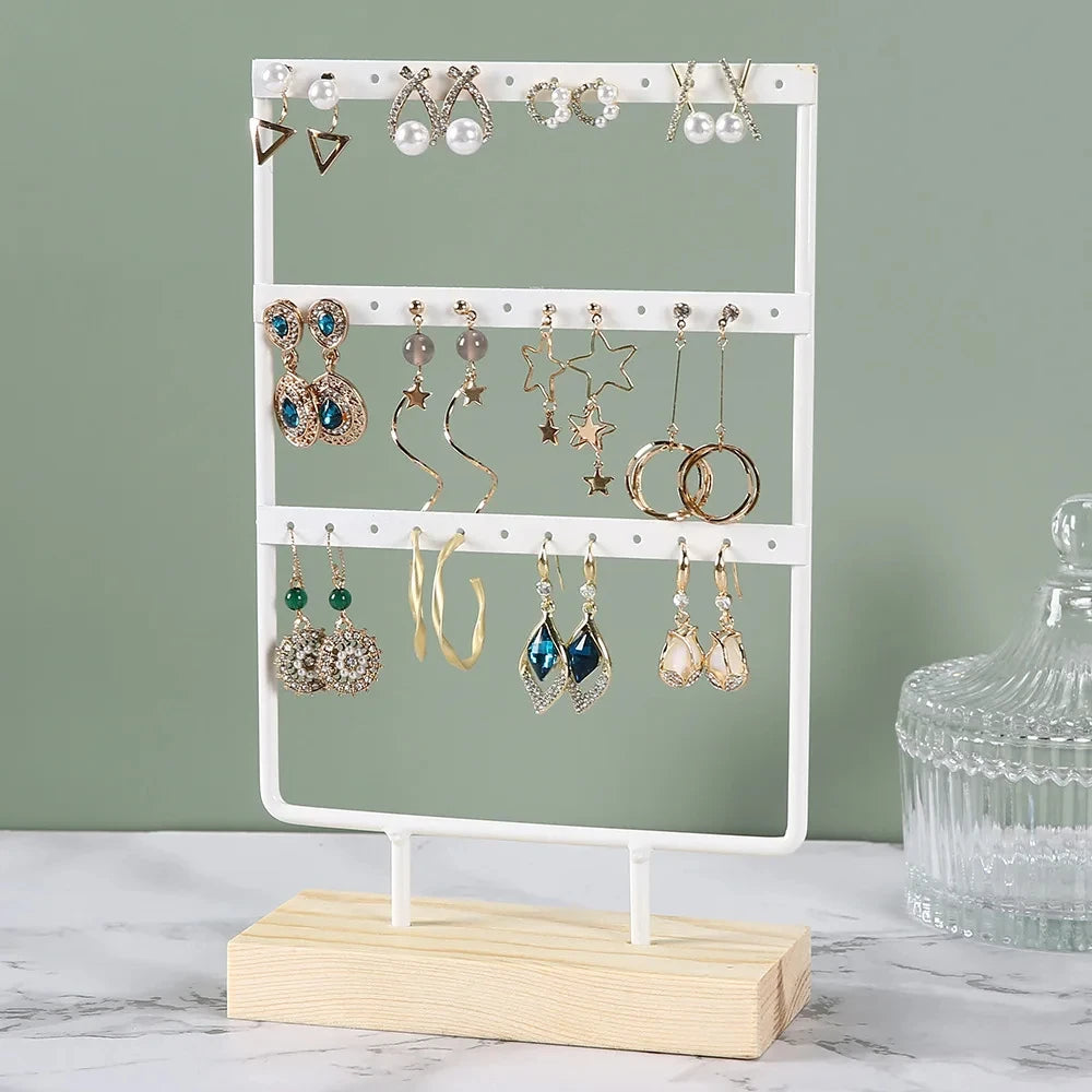Présentoir Boucles d'Oreilles Métal Grille Vitrine