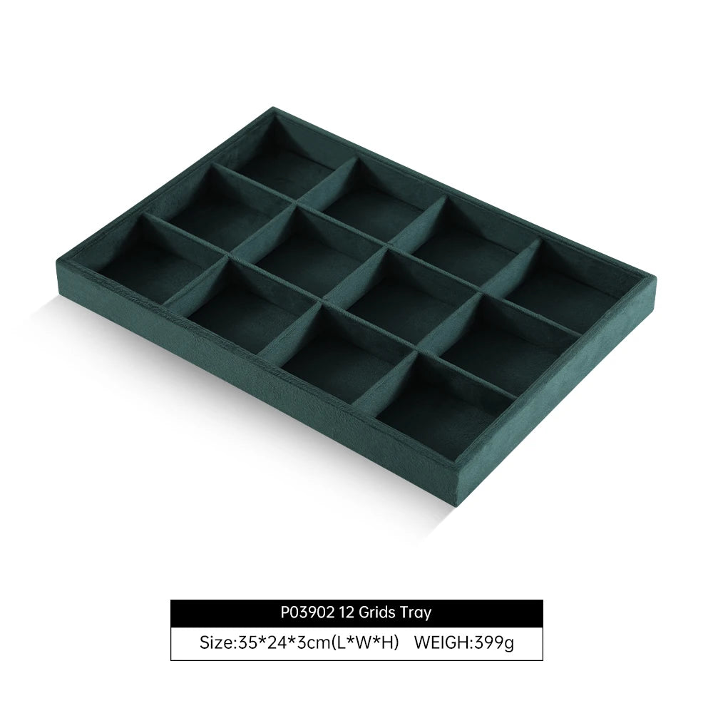 Plateau Bijoux Velours Empilable Tiroir Multi Coloris