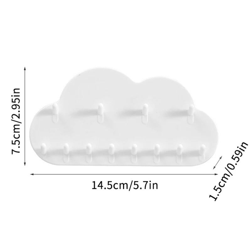 Présentoir Collier Mural Métal Nuage Déco