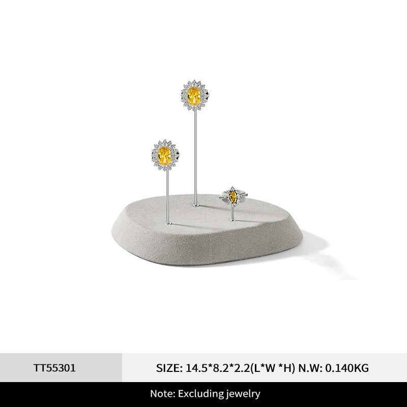 Présentoir Bague Cuir Luxe Comptoir Vitrine