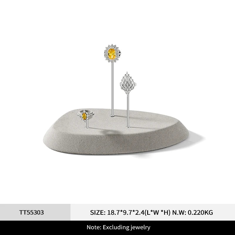 Présentoir Bague Cuir Luxe Comptoir Vitrine