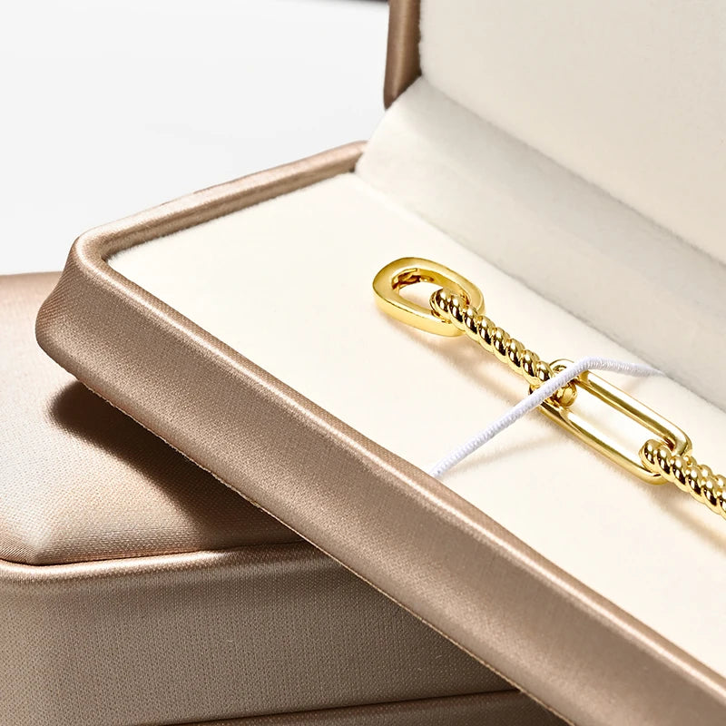 Boîte Bijoux Cuir Doré Coffret Mariage Premium