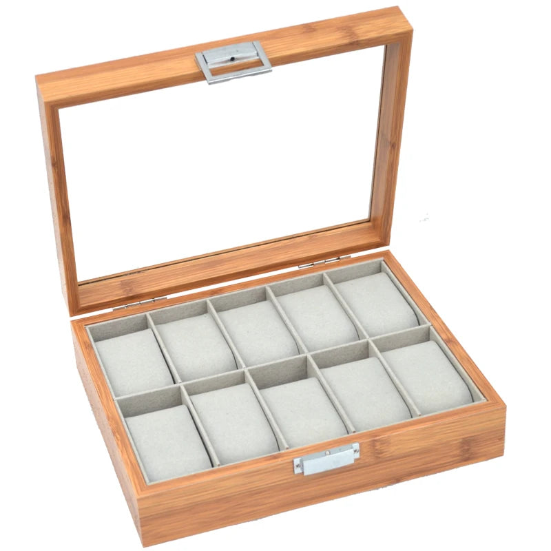 Boite Montre Bois Bambou Écologique Multi Emplacements