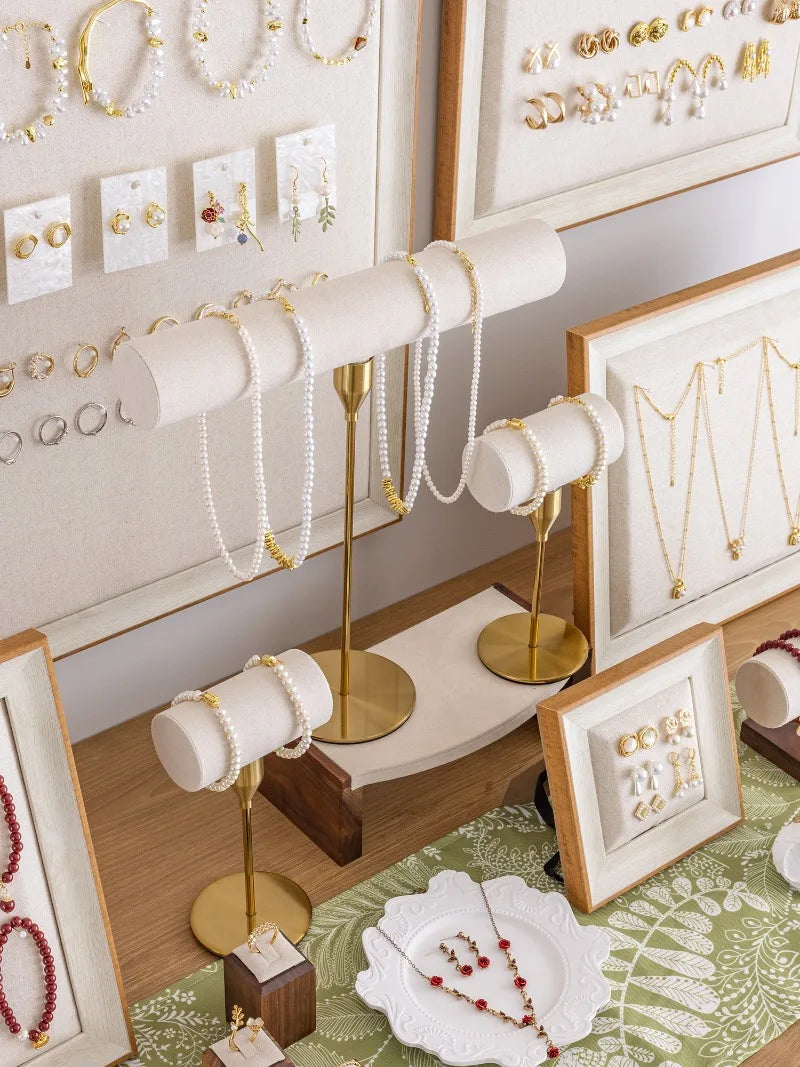 Présentoir Boucles Oreilles Collier Mural Bois