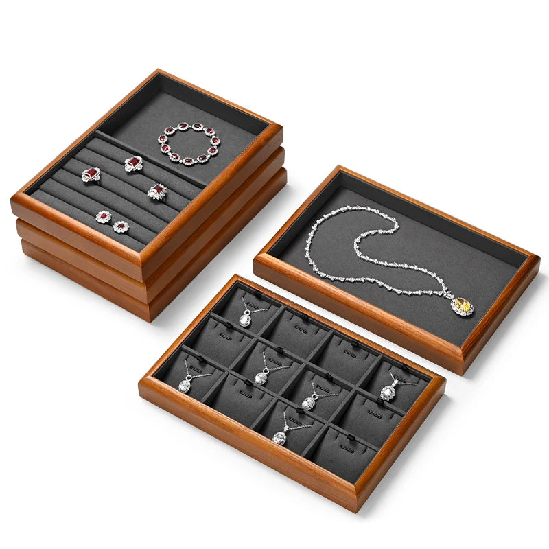 Boîte Bijoux Bois Multi-Compartiments Vitrine