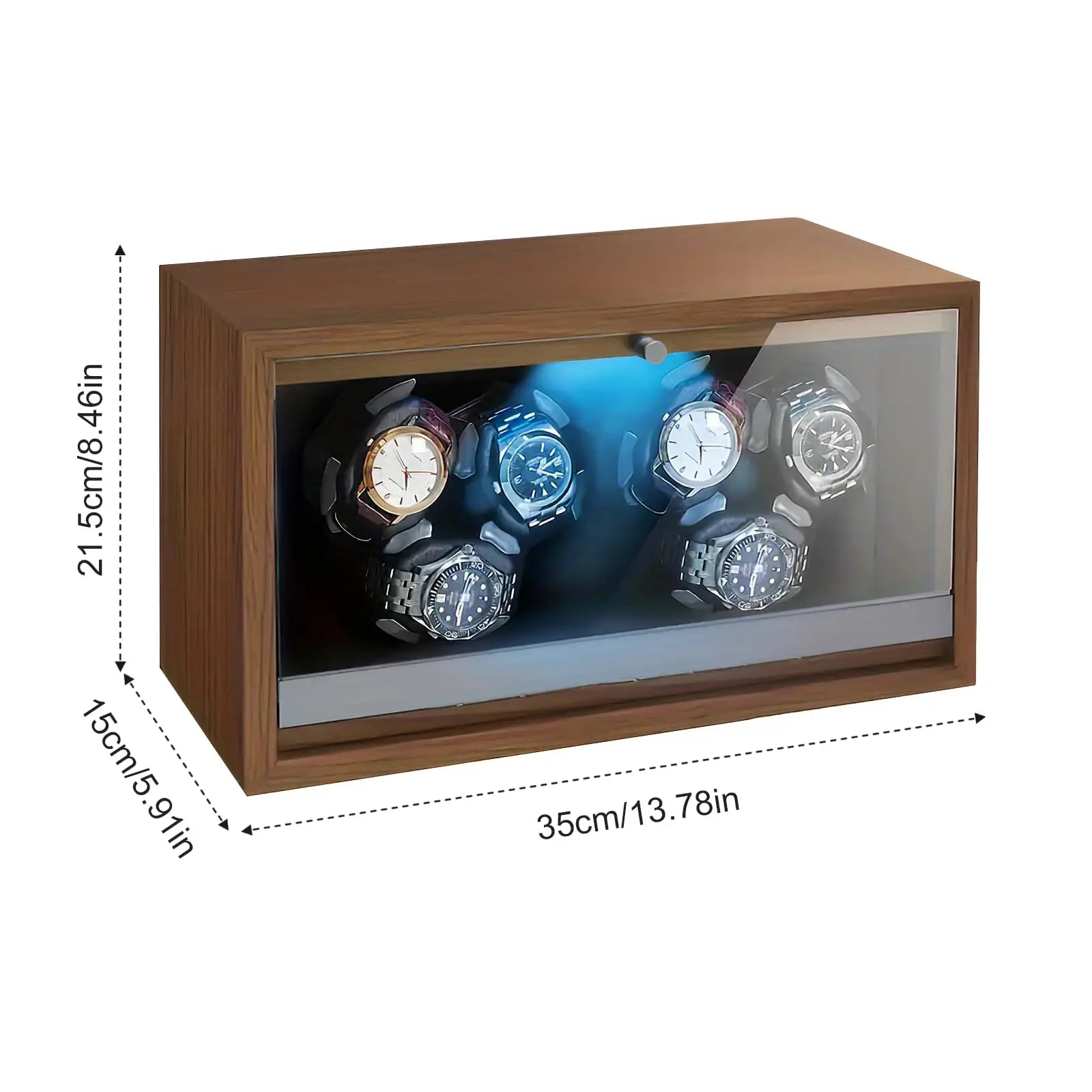 Coffre Fort Montre Bois LED Rotatif 1 6 Emplacements