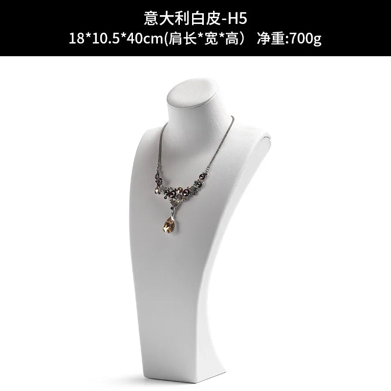 Buste Collier Cuir Premium Modulable Vitrine