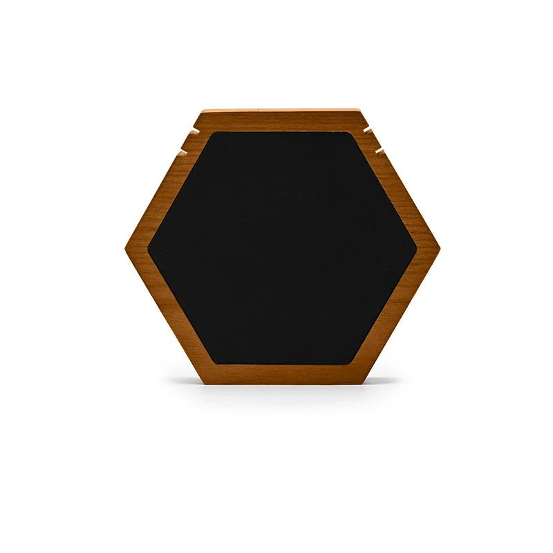 Présentoir Collier Bois Hexagonal Suspendu Vitrine