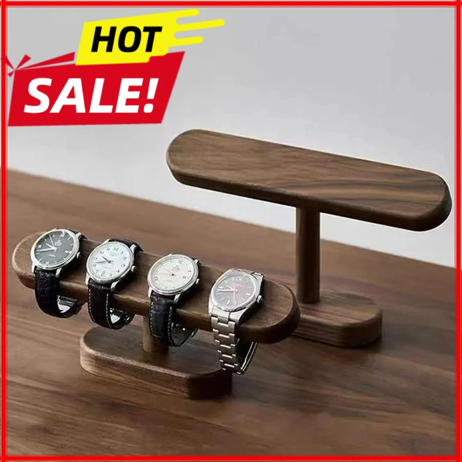 Présentoir Bijoux Bois Noyer Comptoir Montre