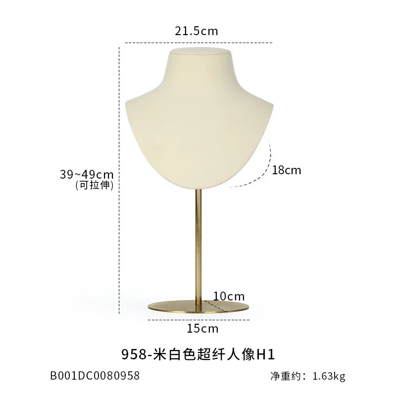 Presentoir Metal Velours Barre T Multi-bijoux