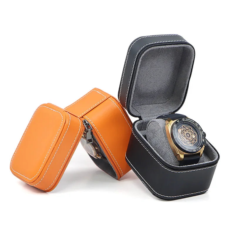 Étui Voyage Montre Cuir Carré Coussin