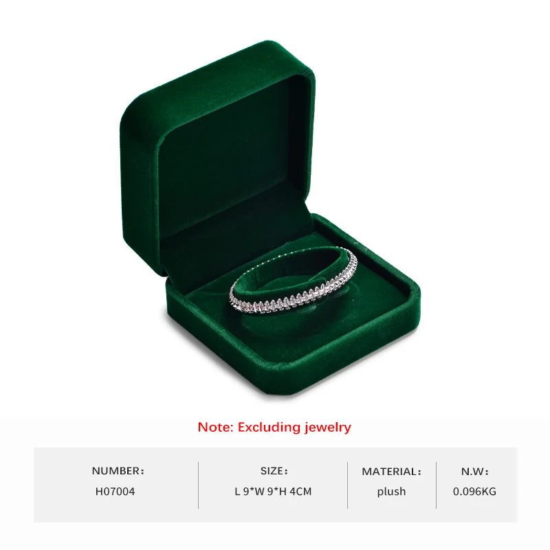 Boîte Bijoux Velours Vert Pierre Précieuse