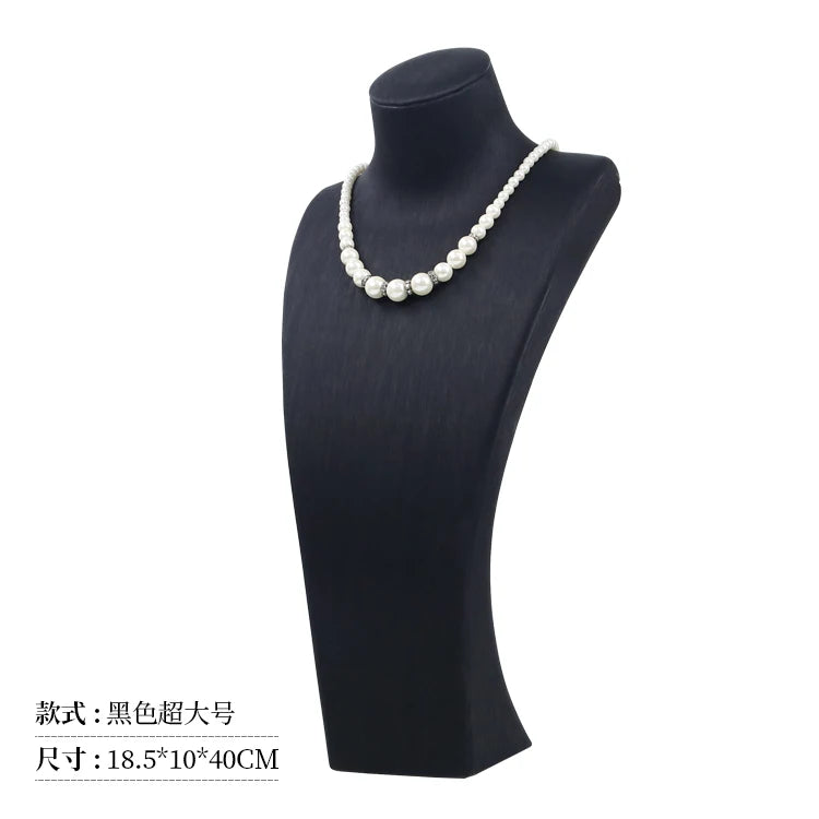 Buste Cou Cuir Blanc Mannequin Pendentif