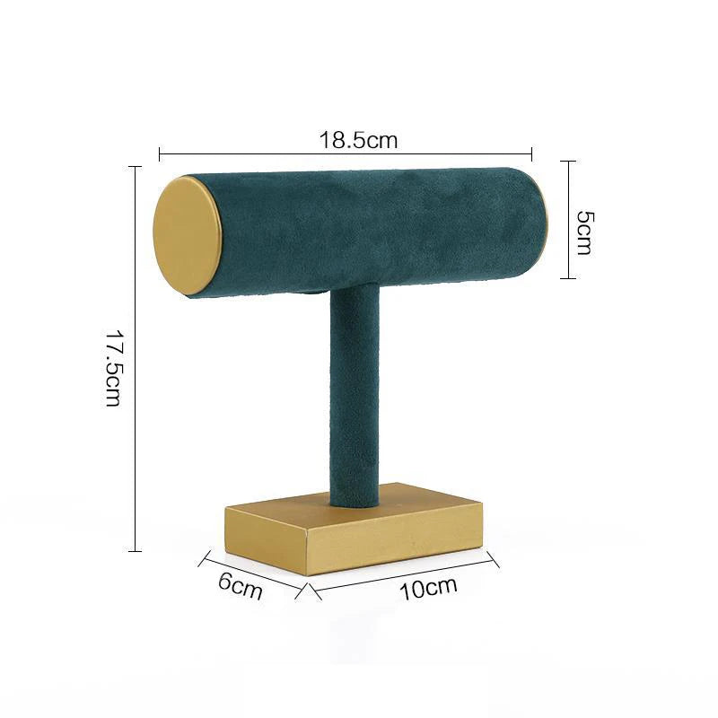 Présentoir Bijoux Métal Vert Doré Modulaire