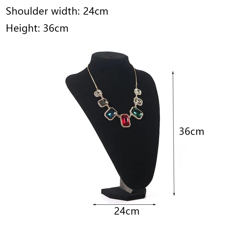 Présentoir Collier Velours Noir Multi-Tailles