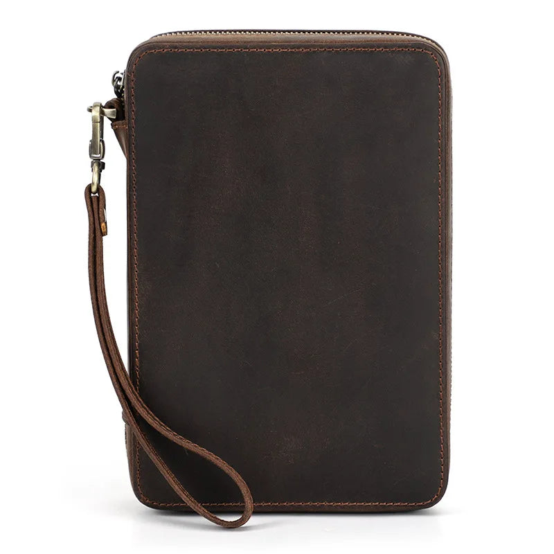 Etui Montre Cuir Marron Bracelets Rangement Premium