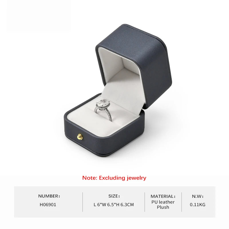 Boîte Bijoux Cuir Cadeau Fiançailles Mariage