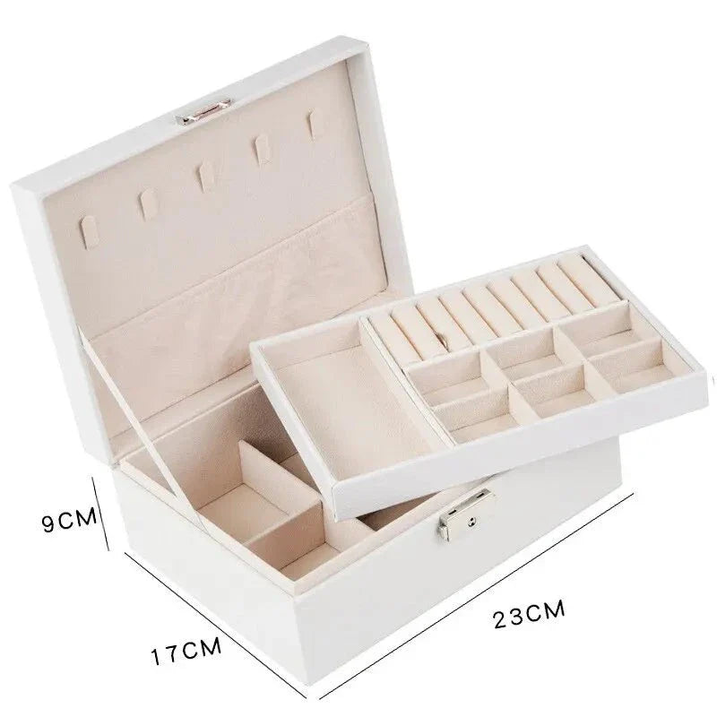 Boite a Bijoux Femme Velours Cuir Coffret Luxe