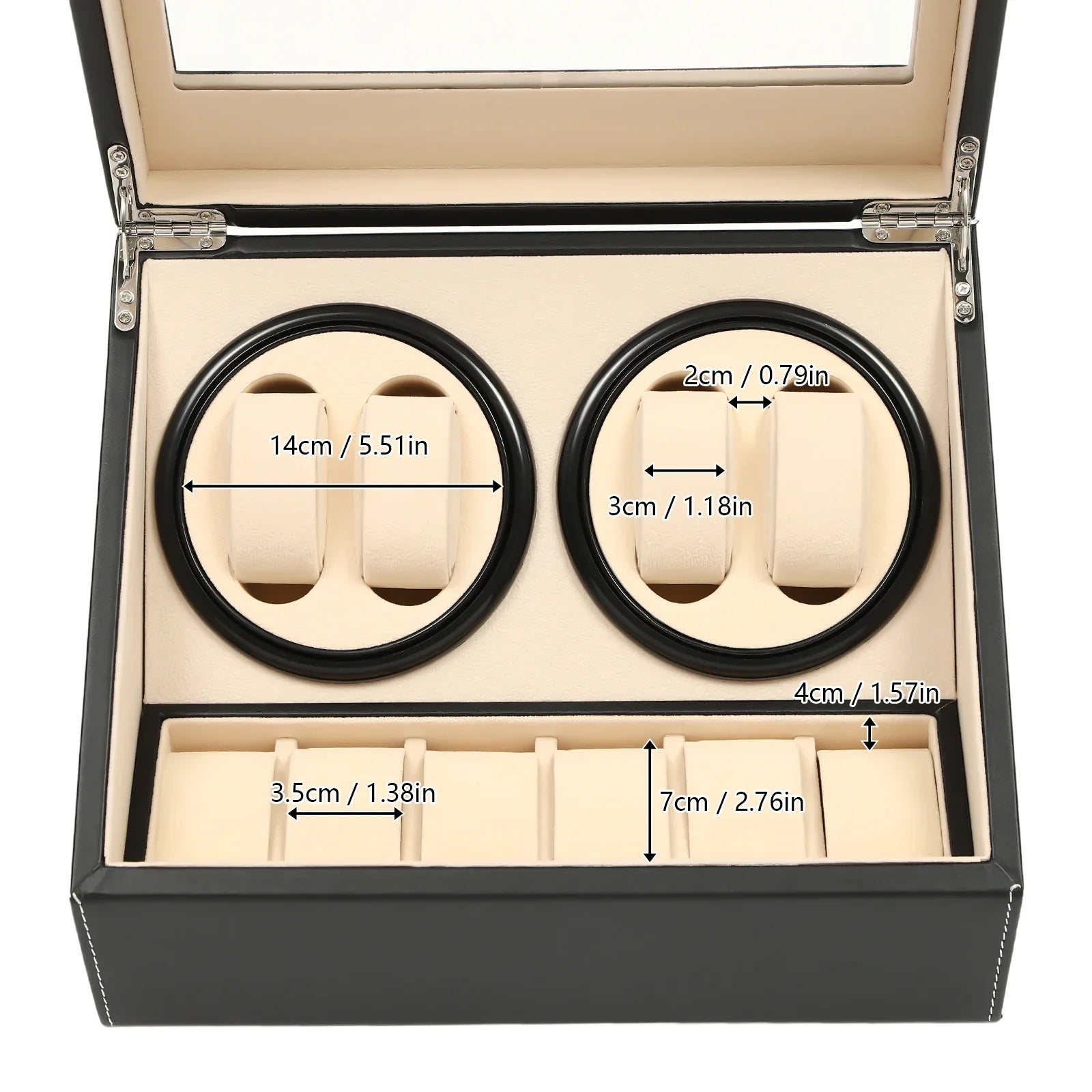 Remontoir Montre Bois Massif 4 Emplacements