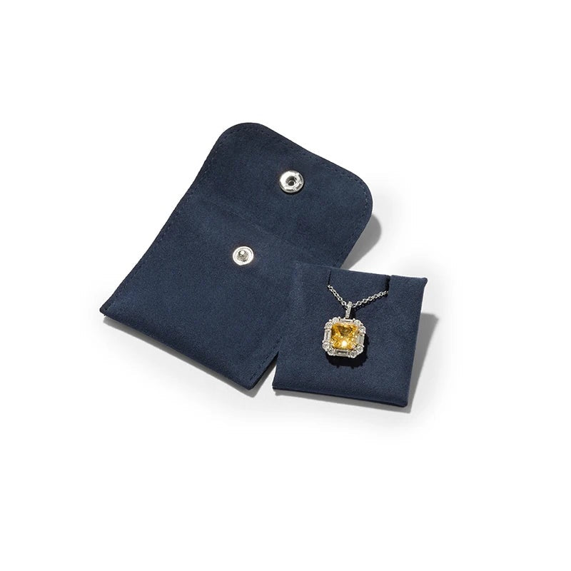 Pochette bijoux velours – petite pochette pendentif vert avec son insert